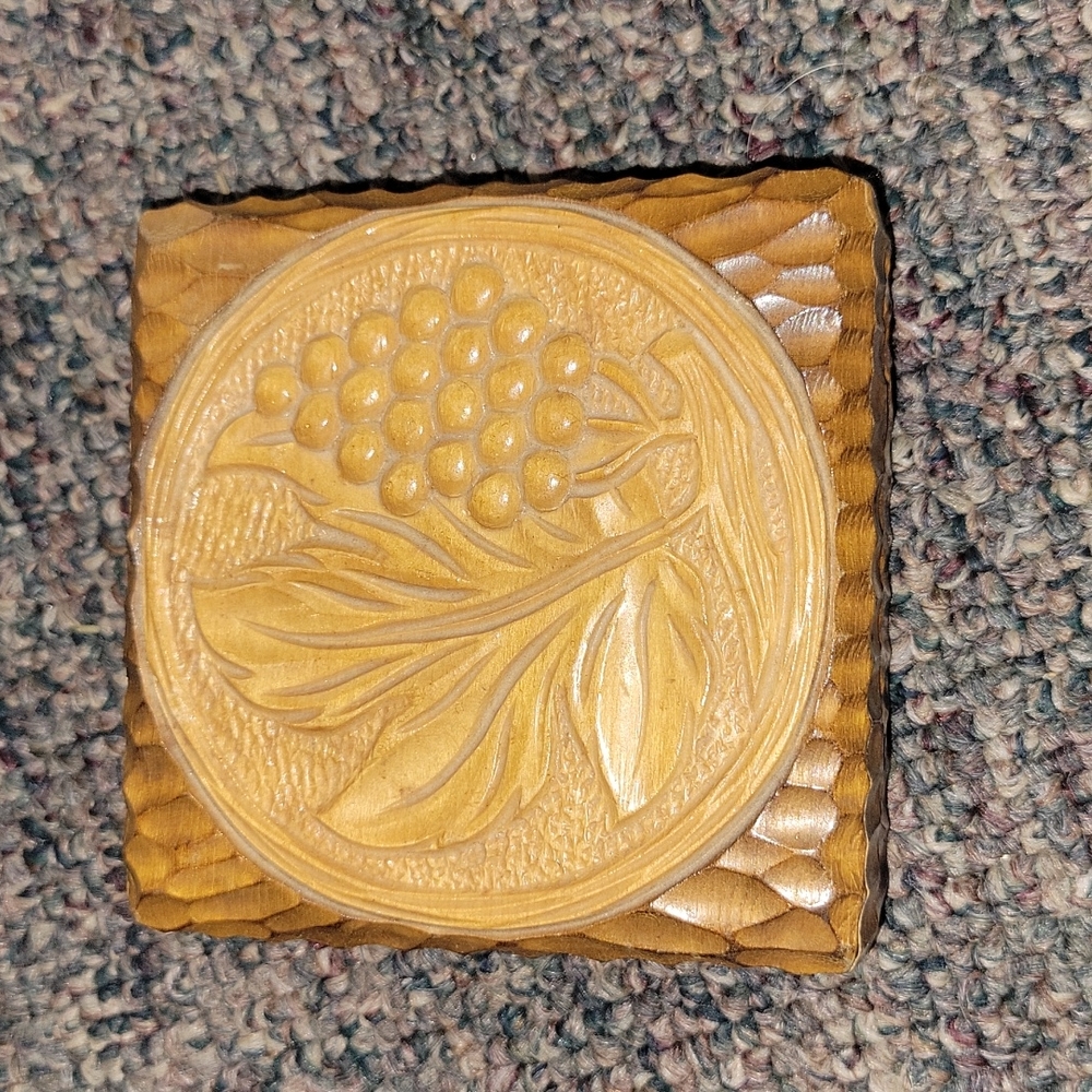 Vintage wood carved box